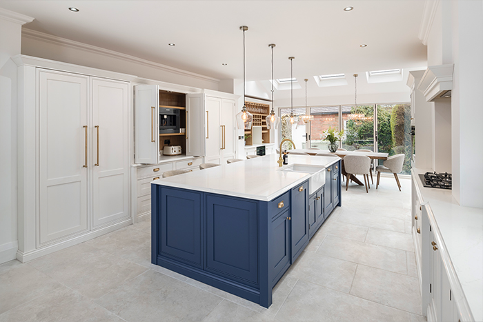 Devonshire Bianco antique-effect porcelain floor tiles